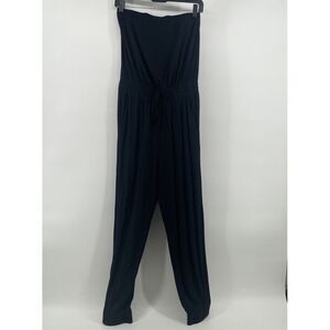 NEW Boutique Jogger Jumpstart Women's Medium Black Knit Strapless Beach Cruise‎